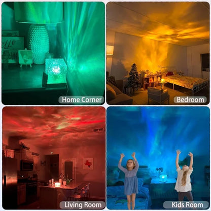 Crystal Cube Water Ripple Night Light – 16 Colors with Remote
