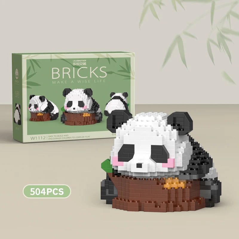 Panda Mini Building Blocks Set – Cute DIY Animal Brick Toy