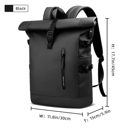 Expandable Travel Backpack – Large Capacity Waterproof 15.6" Laptop Bag for Men
