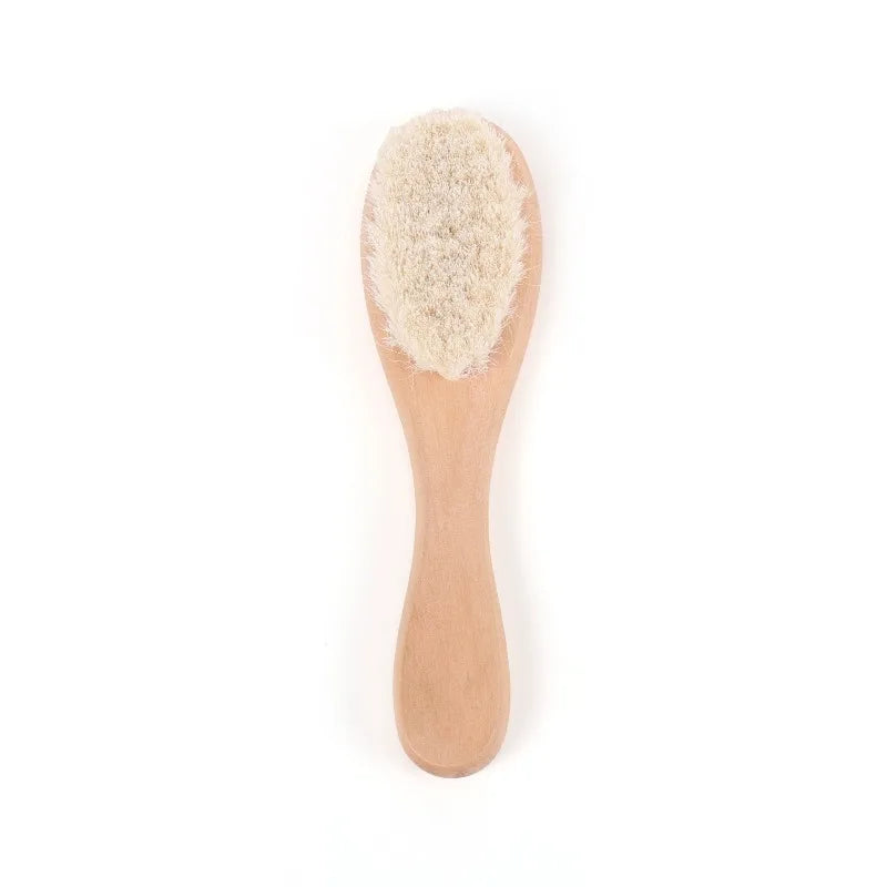 Baby Hair Brush & Wooden Comb Set – Newborn Grooming Kit