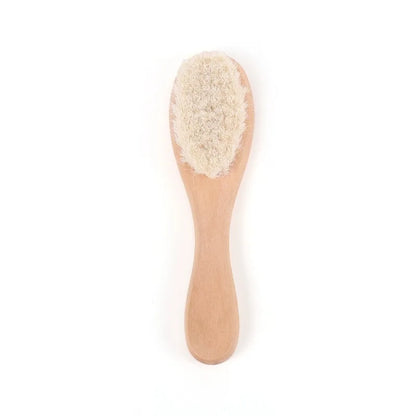 Baby Hair Brush & Wooden Comb Set – Newborn Grooming Kit