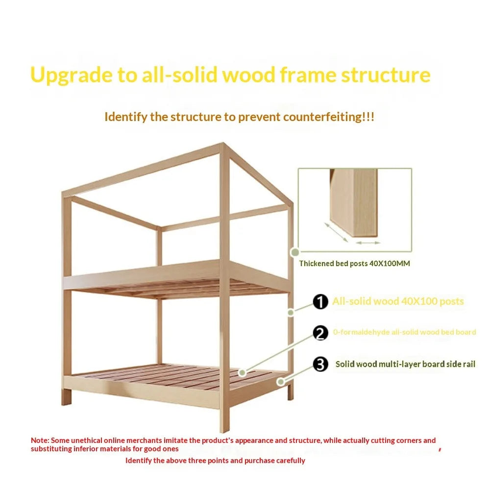 Partitioned High Low Bunk Bed with Private Sleeping Areas