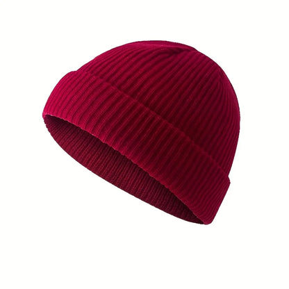 Knit Winter Beanie – Unisex Solid Color Warm Hat