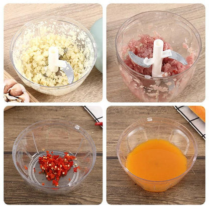 Manual Vegetable Chopper – Pull-String Food Mincer & Dicer