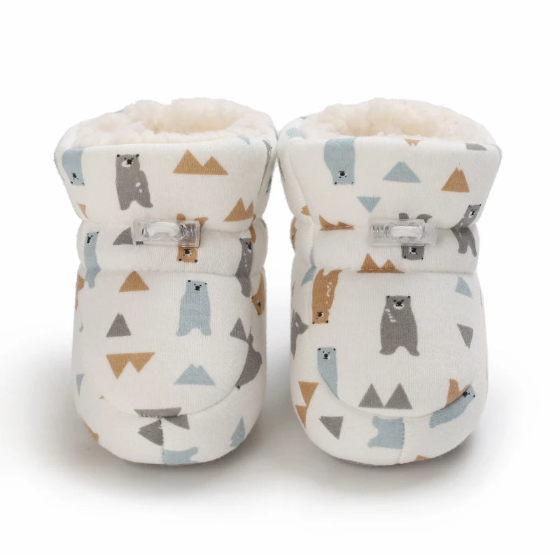 Baby Winter Boots – Cartoon Warm Fleece Booties for Boys & Girls