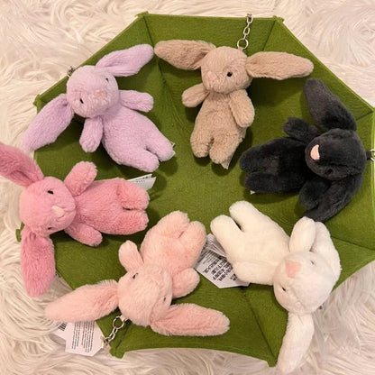Cute Plush Rabbit Keychain Pompom Bag Charm