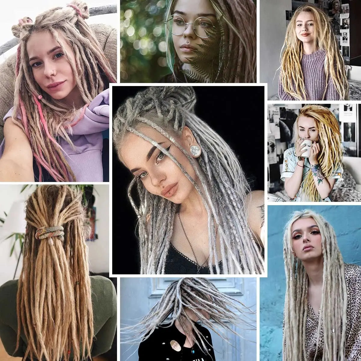 Synthetic Dreadlock Extensions 24 Inch Single Ended 10 Pack