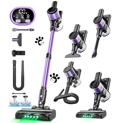 Cordless Stick Vacuum Cleaner 55KPa 500W – 10-in-1 for Home & Pet Hair