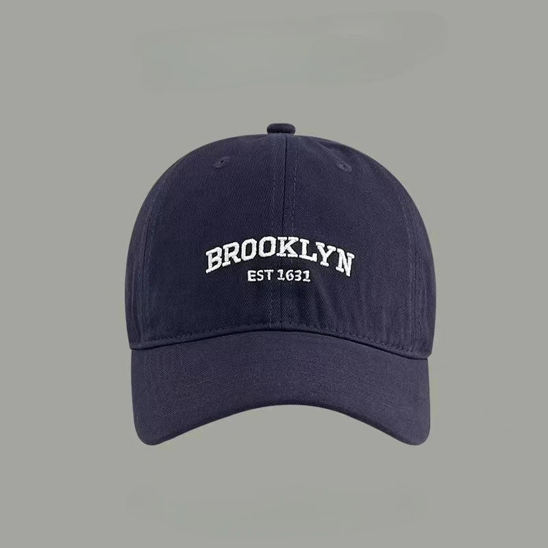Korean Letter Embroidered Baseball Cap – Unisex Adjustable
