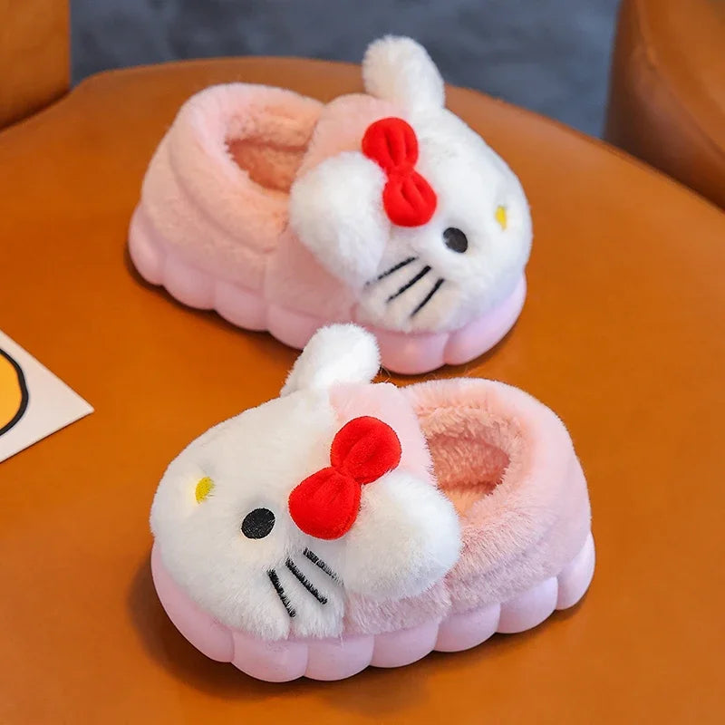 Pikachu Kids Plush Slippers – Soft Sole Non-Slip Warm