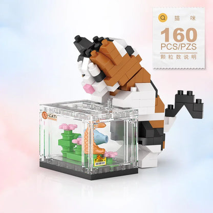 Cute Animal Mini Building Blocks Kit – DIY Micro Brick Figures for Girls
