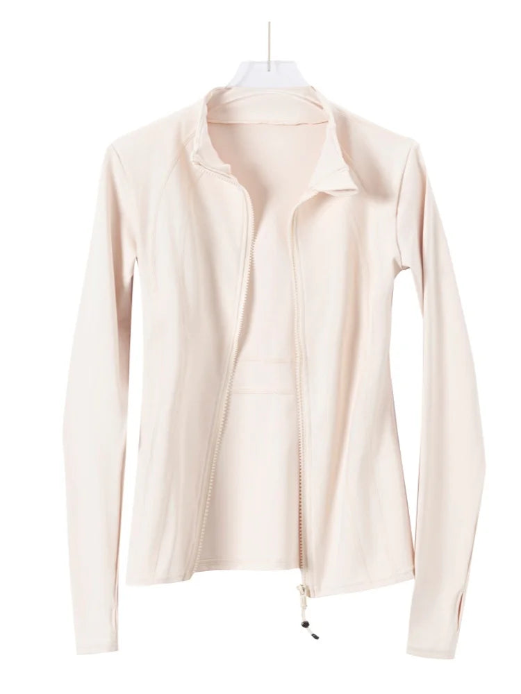 Women's Slimming Yoga Running Jacket – Lightweight Activewear