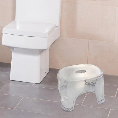 Clear Acrylic Non-Slip Shower Stool – Transparent Low Seat