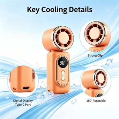 Portable Mini Handheld Fan USB-C Rechargeable Rotatable
