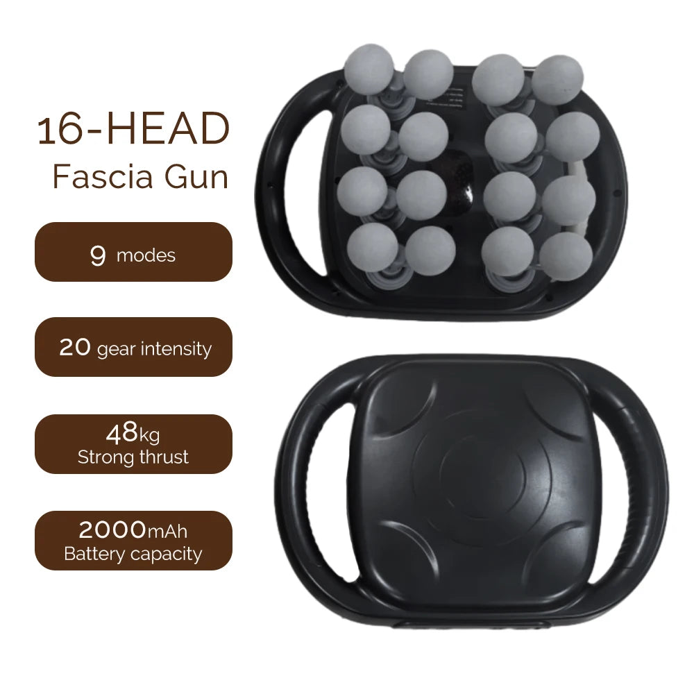 Fascia Gun Massager – Multi-Head High-Frequency Vibration