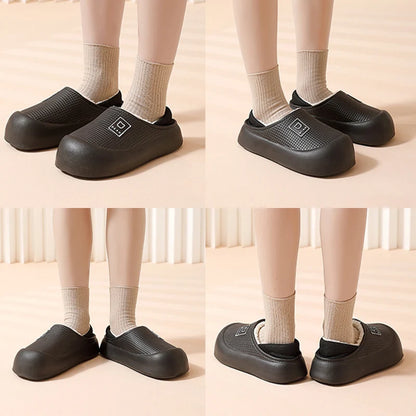 Waterproof Plush Slippers – Non-Slip Indoor & Outdoor, Men & Women