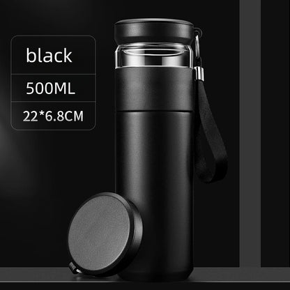 Tea Infuser Travel Mug – 500ml Insulated Stainless Steel Vacuum Flask