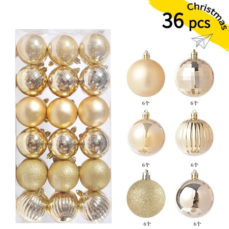 Christmas Ball Ornaments Set 24-36 Pcs – Tree Hanging Decorations