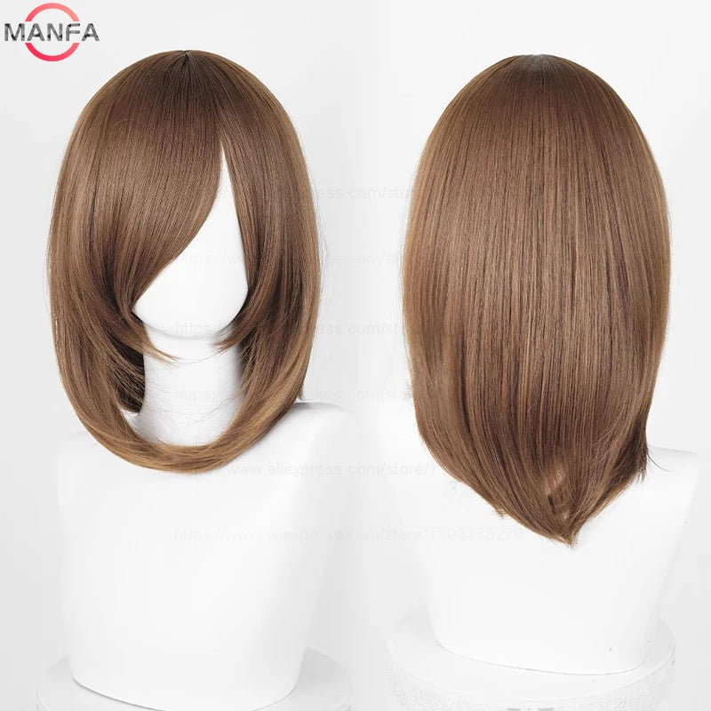 Anime Cosplay Bob Wig with Bangs – 40cm Heat Resistant, 54 Colors