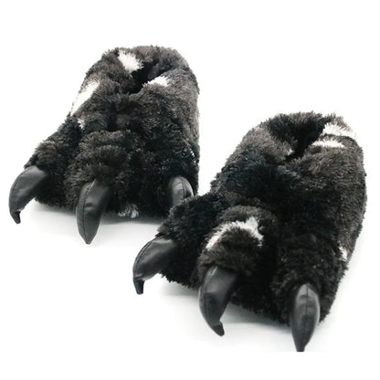 Bear Paw Slippers – Fluffy Indoor House Shoes for Men & Women