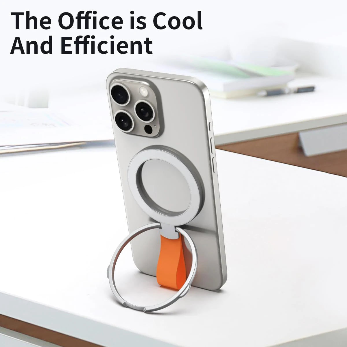 Magnetic Phone Ring Holder with 360° Kickstand