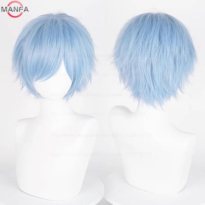 Short Straight Anime Cosplay Wig 30cm Multi-Color Unisex