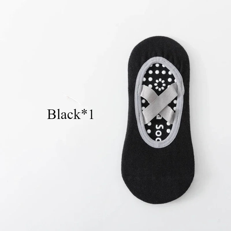 Non-Slip Yoga Socks for Women – Backless Ballet & Pilates Grip Socks