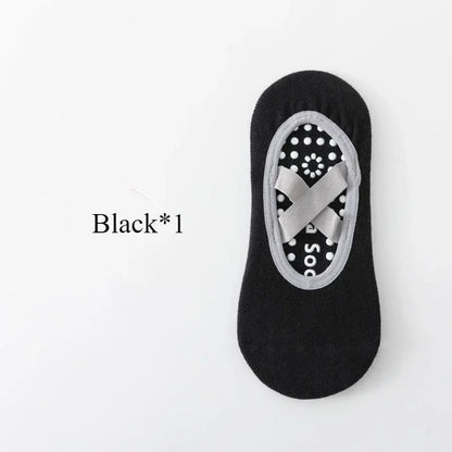 Non-Slip Yoga Socks for Women – Backless Ballet & Pilates Grip Socks