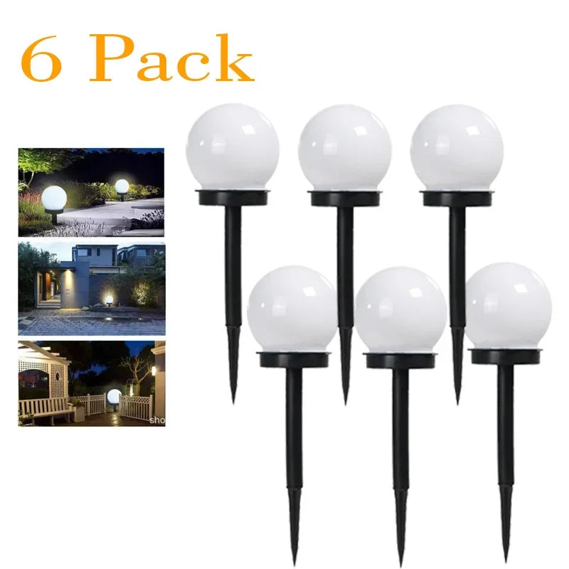 Solar LED Garden Ball Lights – Waterproof Outdoor Lawn Stake Lamps