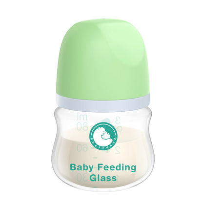 Anti-Flatulence Glass Baby Feeding Bottle for Newborns