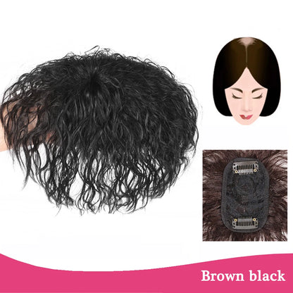 Clip-In Hair Topper with Bangs – Invisible Seamless Crown Coverage