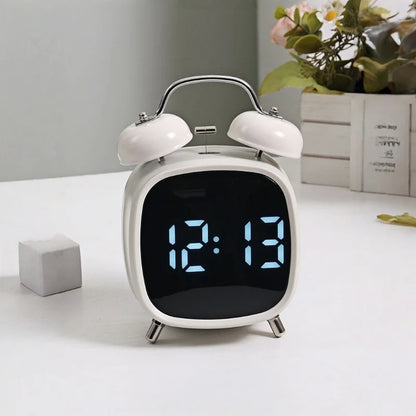 Voice Control Digital Alarm Clock – Double Bell, Super Loud, Night Mode
