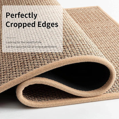 Washable Non Slip Faux Sisal Kitchen Runner Rug