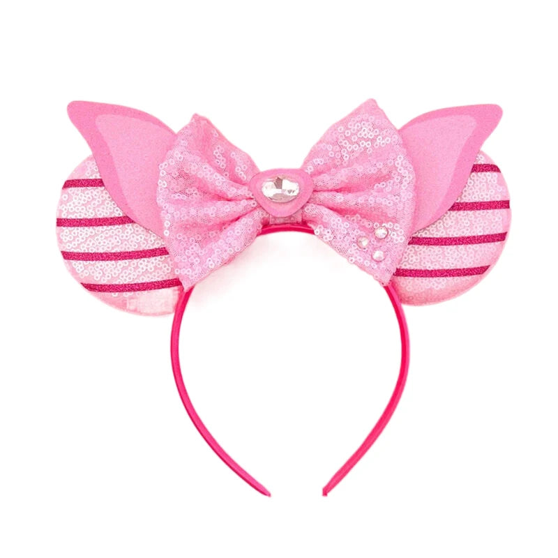 Mouse Ears Headband with Sequins & Bow – Kids & Adults