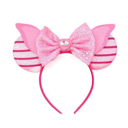 Mouse Ears Headband with Sequins & Bow – Kids & Adults