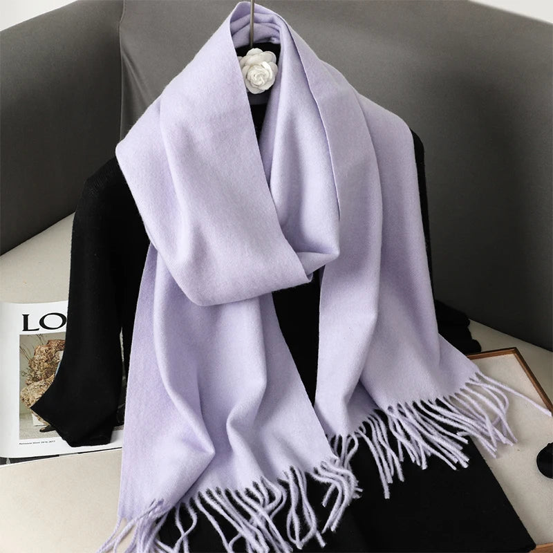 Cashmere-Feel Winter Scarf – Women's Long Warm Pashmina Shawl & Wrap