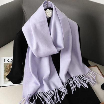 Cashmere-Feel Winter Scarf – Women's Long Warm Pashmina Shawl & Wrap