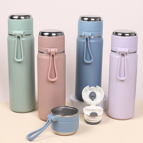 Vacuum Insulated Thermos Bottle – Stainless Steel Travel Water Bottle with Handle