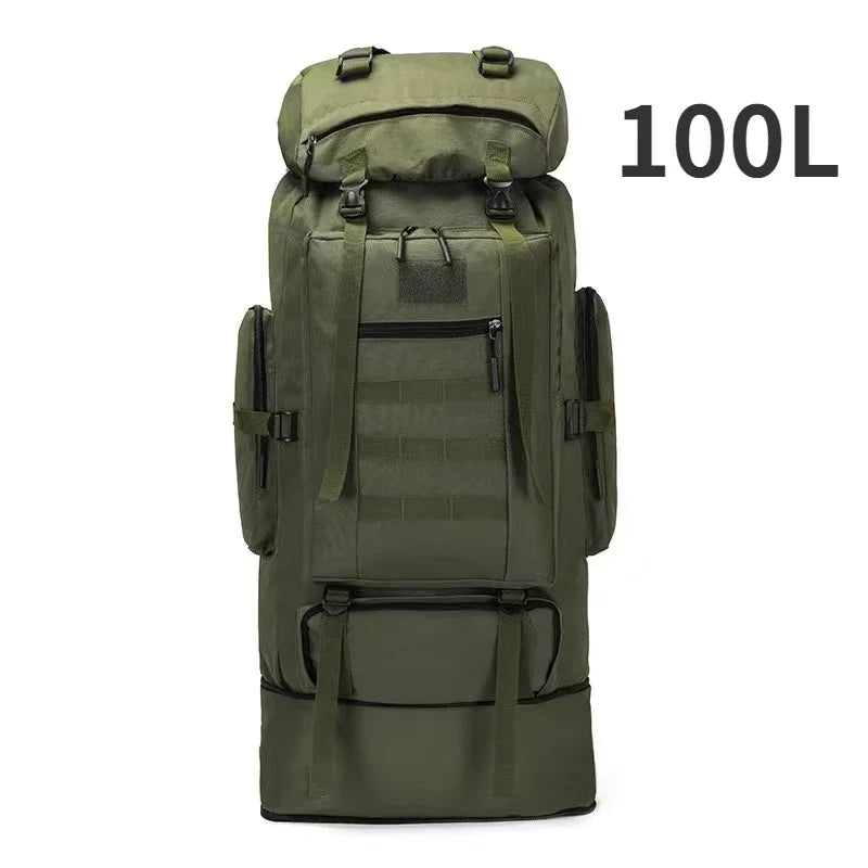 Large Tactical Hiking Backpack – 80L/100L Military Molle Bag for Camping & Travel