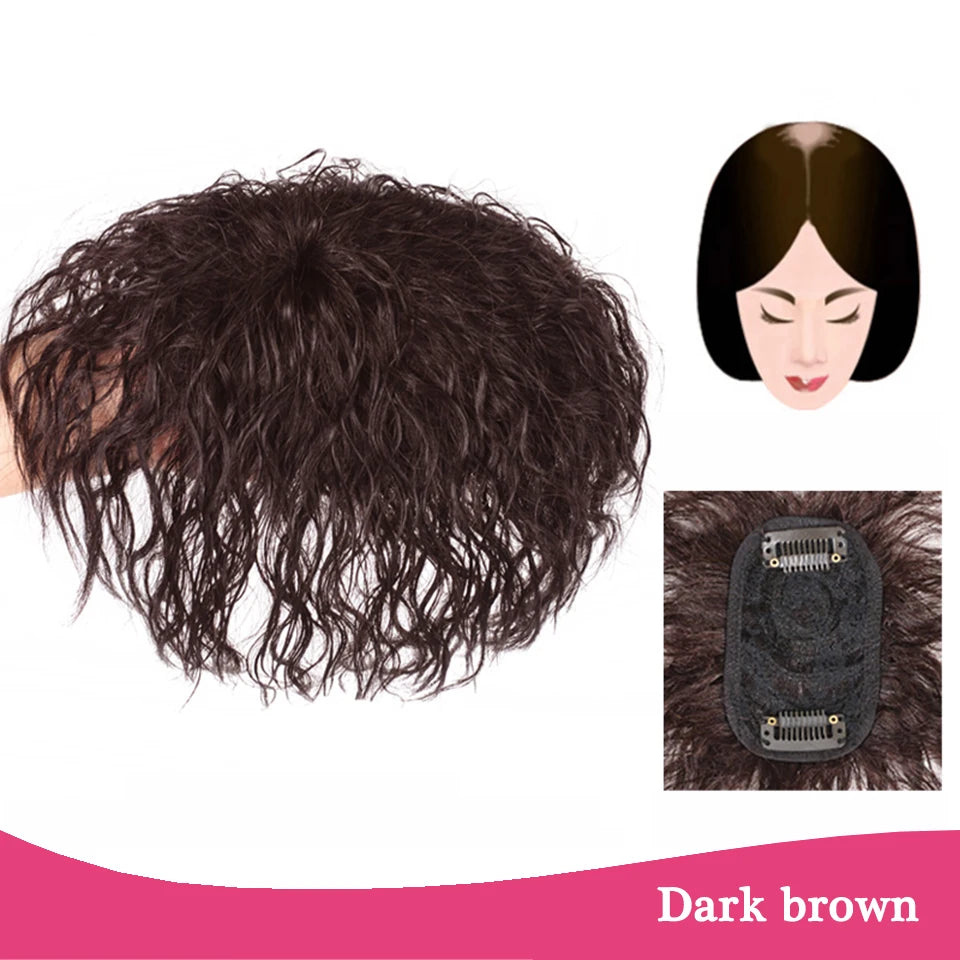 Clip-In Hair Topper with Bangs – Invisible Seamless Crown Coverage
