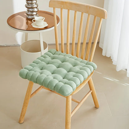Biscuit Plush Chair Seat Cushion – Soft Tufted Seat Pad