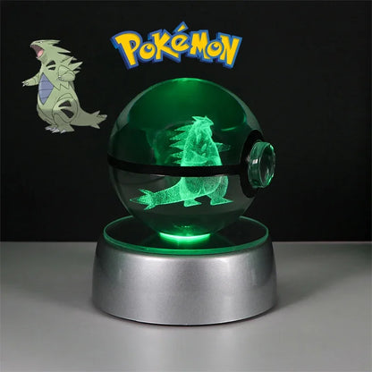Pokémon 3D Crystal Ball Figure with LED Light Base