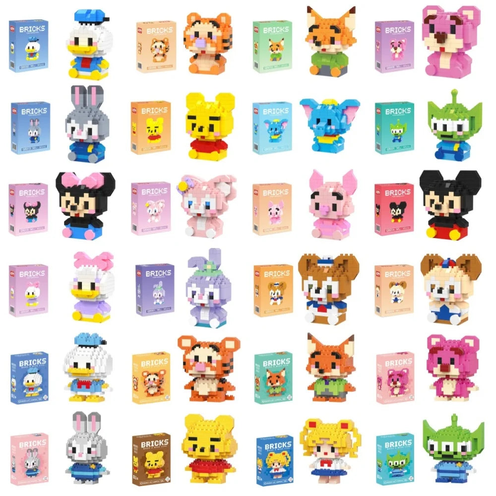 Cartoon Character Mini Building Blocks Set – DIY Brick Figures