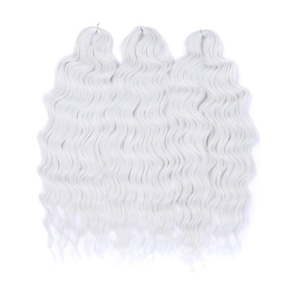 Deep Wave Braiding Hair Extensions 24 Inch – Synthetic Water Wave Crochet Hair