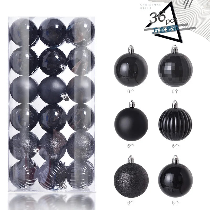 Christmas Ball Ornaments Set 24-36 Pcs – Tree Hanging Decorations