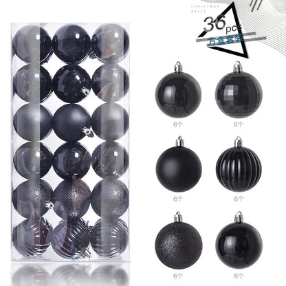 Christmas Ball Ornaments Set 24-36 Pcs – Tree Hanging Decorations