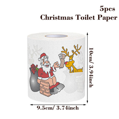 Christmas Printed Toilet Paper Roll – Festive Holiday Tissue