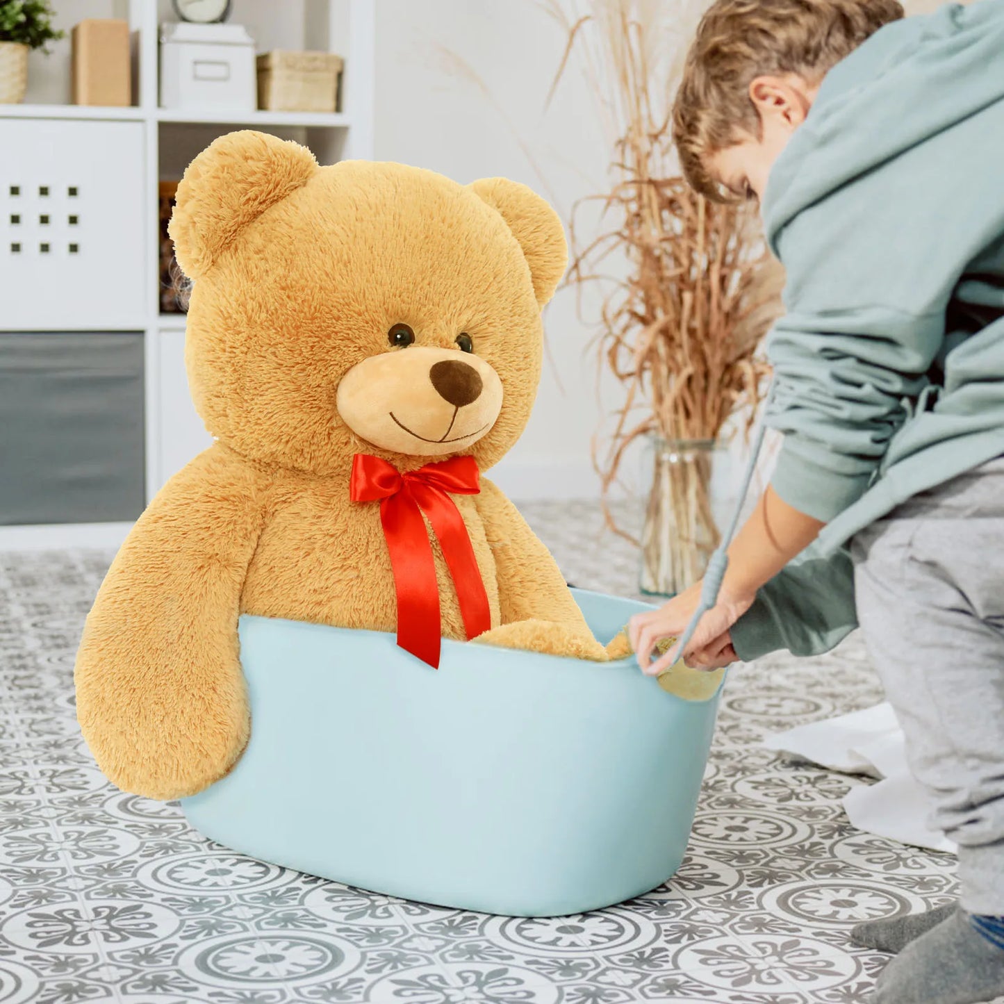 Giant Teddy Bear Stuffed Animal – Big Plush Bear Gift for Kids