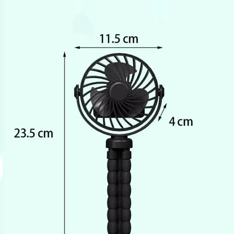 Portable USB Mini Fan with Flexible Octopus Clip
