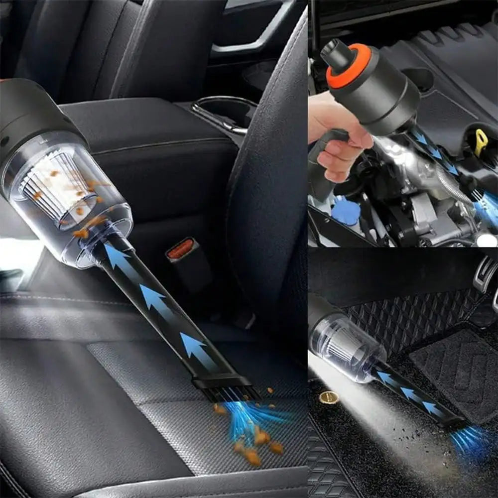 Cordless Handheld Car Vacuum Cleaner 998000Pa 2-in-1 Blow & Suction USB Rechargeable